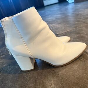 White bootie go go boots